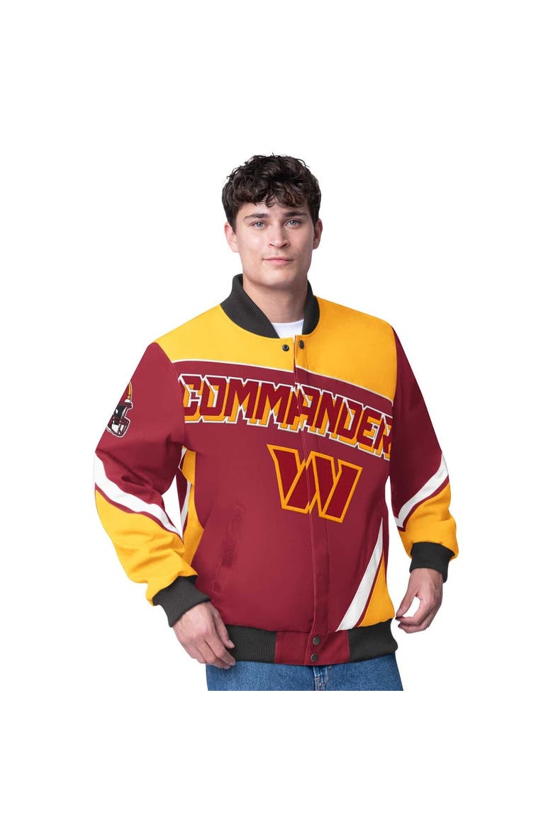 Men's G-III Extreme  Burgundy Washington Commanders Maximum Racing Full-Snap Jacket, Alternate, color, Burgundy