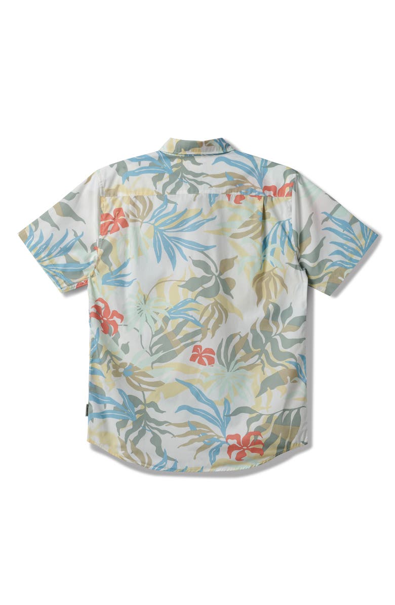 Quiksilver Blueweed Classic Short Sleeve Button-Up Shirt, Alternate, color, Off White
