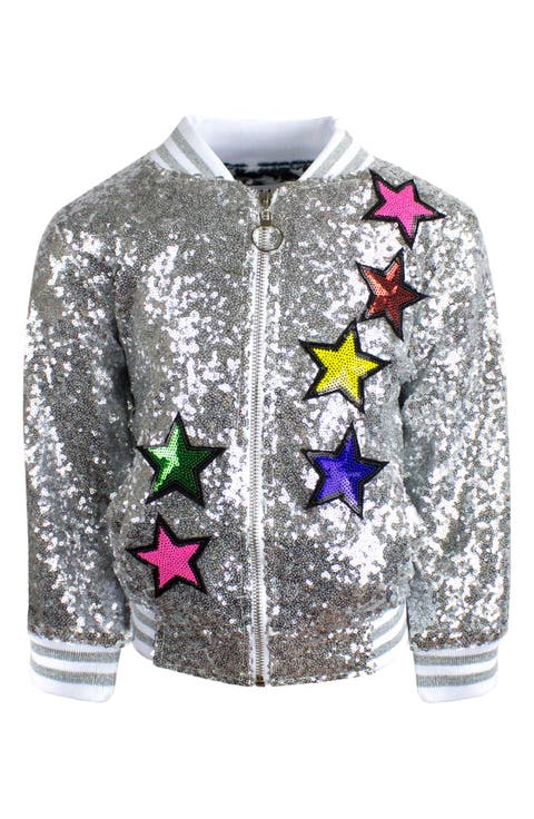 Girls Unicorn Sequin Bomber