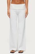 EDIKTED Wide Leg Foldover Pants