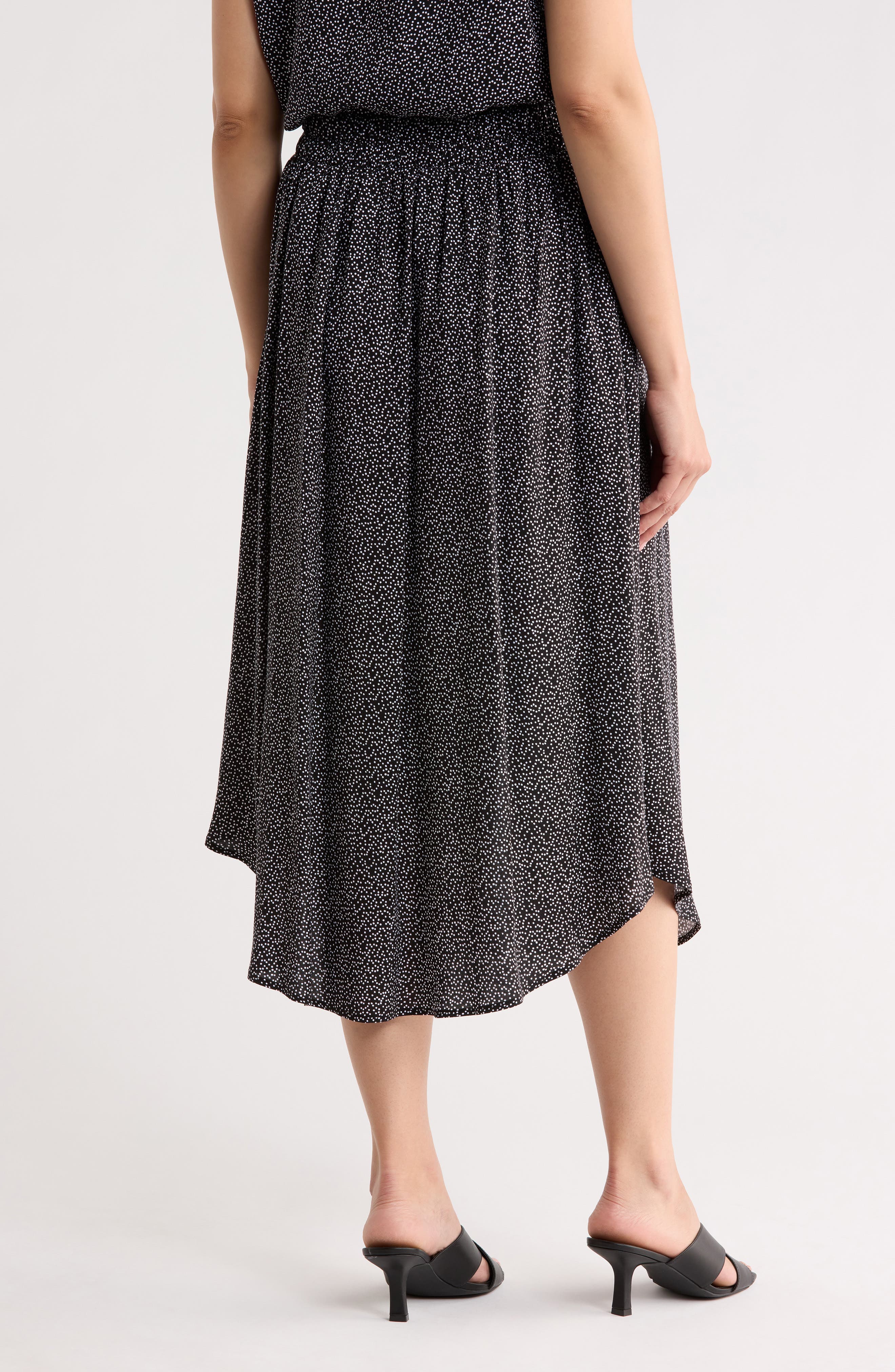 Dot Curved Hem Skirt - image 2