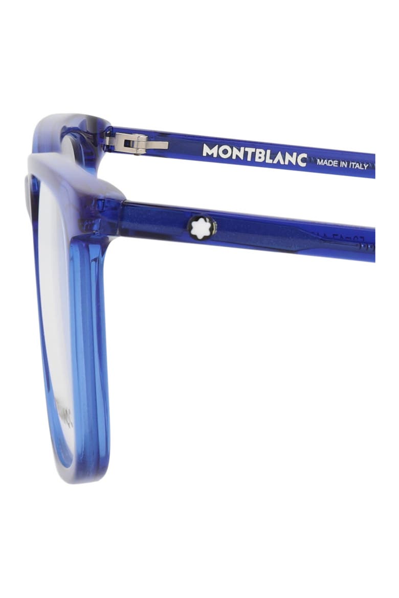 53mm Square Optical Glasses, Alternate, color, BLUE TRANSPARENT