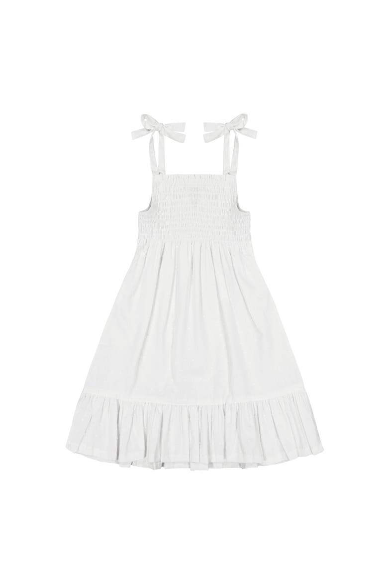 India Shoulder Tie Sundress White Swiss Dot, Main, color, White Swiss Dot