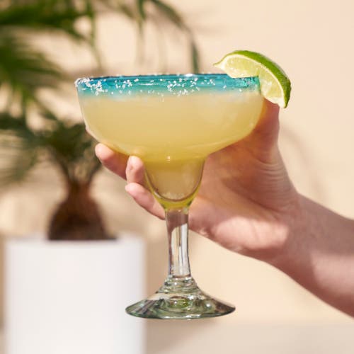 Twine Segunda Vida Primavera Recycled Margarita Glasses Set Of 2 In Clear