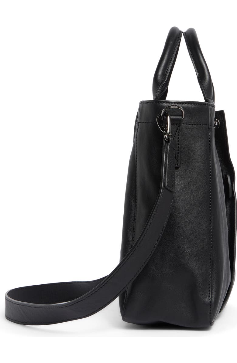 Longchamp LC3D Zip Top Medium Leather Tote Bag, Alternate, color, Black
