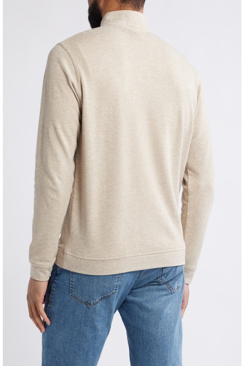 Crown Comfort Crewneck Piqué Quarter Zip, Alternate, color, STONE