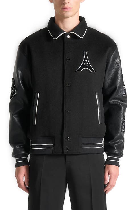 Oscar Mona Lisa Wool Blend Varsity Jacket