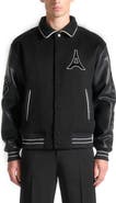 Manière De Voir Oscar Mona Lisa Wool Blend Varsity Jacket