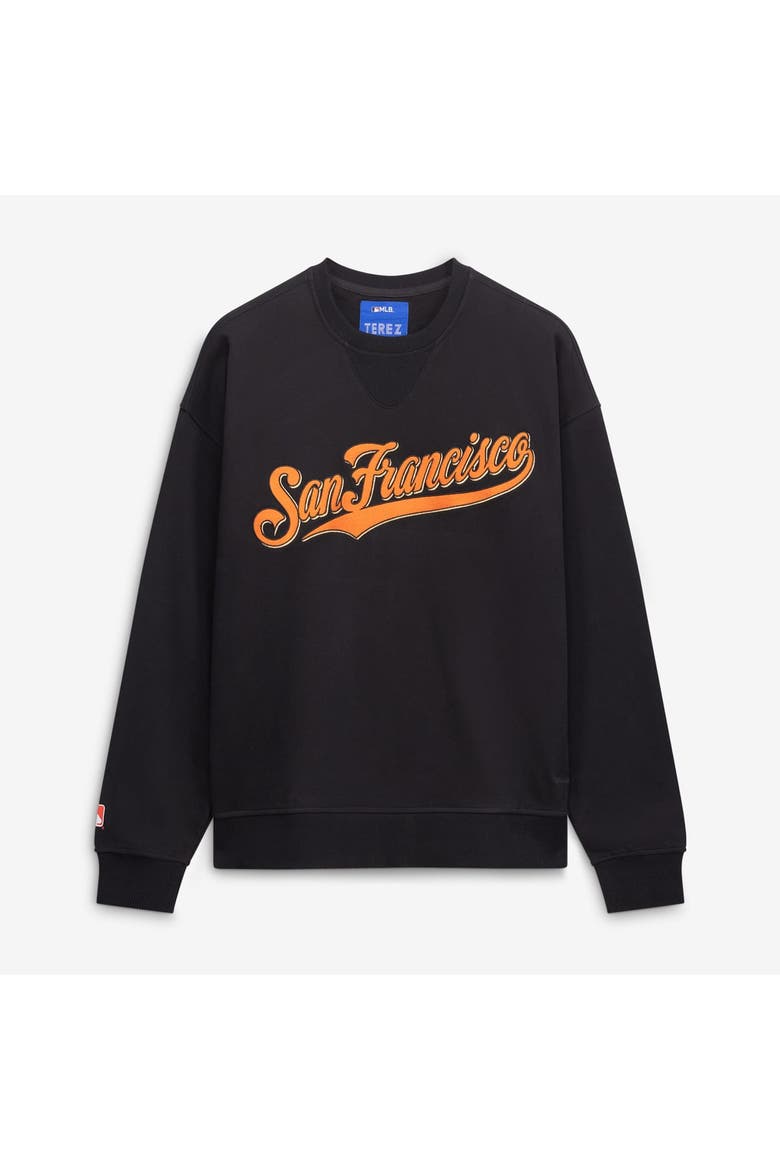 Women's Terez  Black San Francisco Giants Cloud Embossed Sweatshirt, Main, color, Black