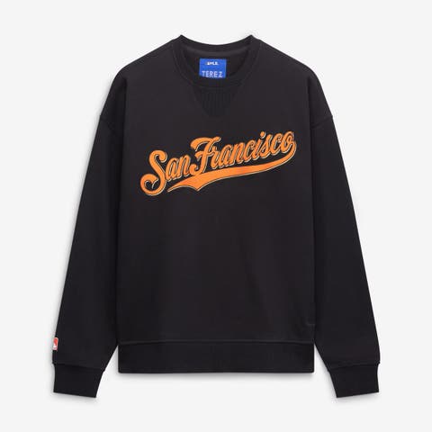 Women's Terez  Black San Francisco Giants Cloud Embossed Sweatshirt