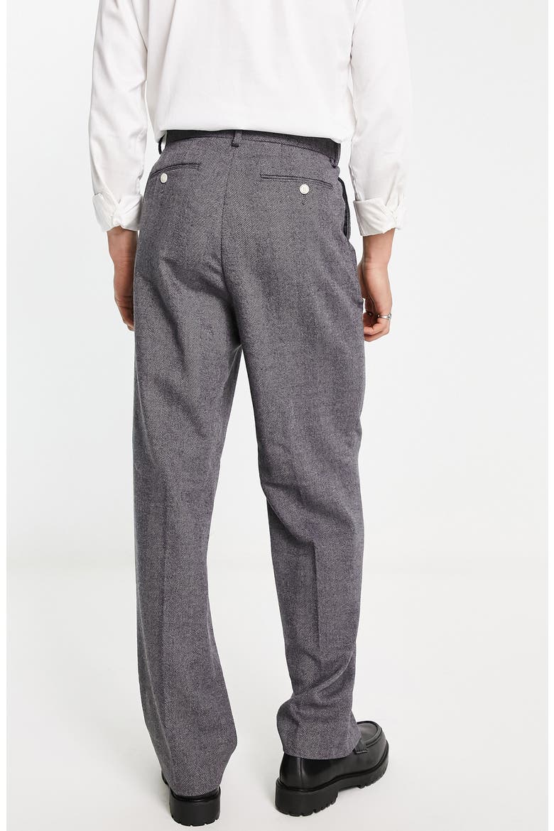 Pleated Wide Leg Trousers, Alternate, color, CHARCOAL