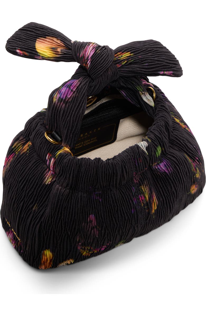 Ted Baker London Emily Suede Top Knot Bag, Alternate, color, Black Combo