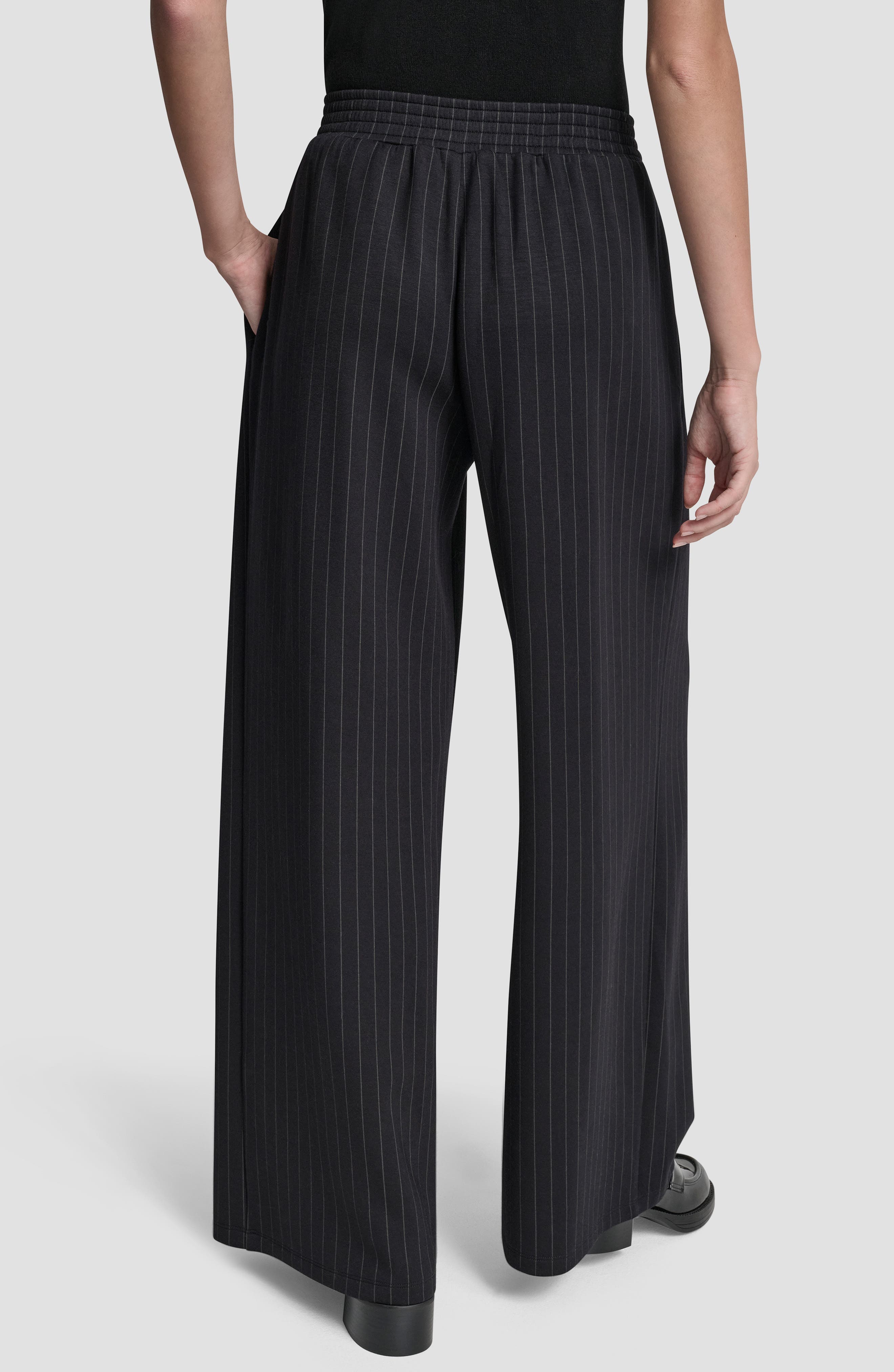 Pinstripe Pleat Front Wide Leg Pants - image 2