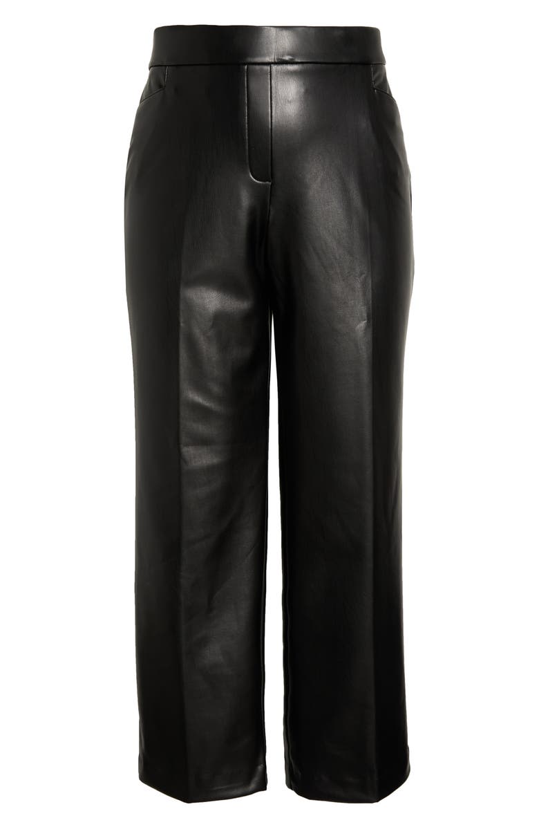 KASPER Faux Leather Pants, Alternate, color, Black