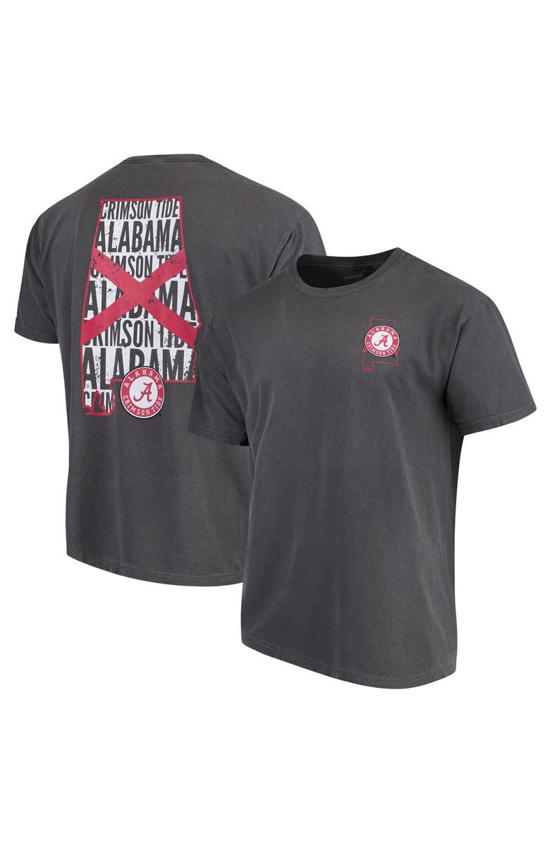 IMAGE ONE Men's Gray Alabama Crimson Tide Flag Local Comfort Color T-Shirt, Main, color, 