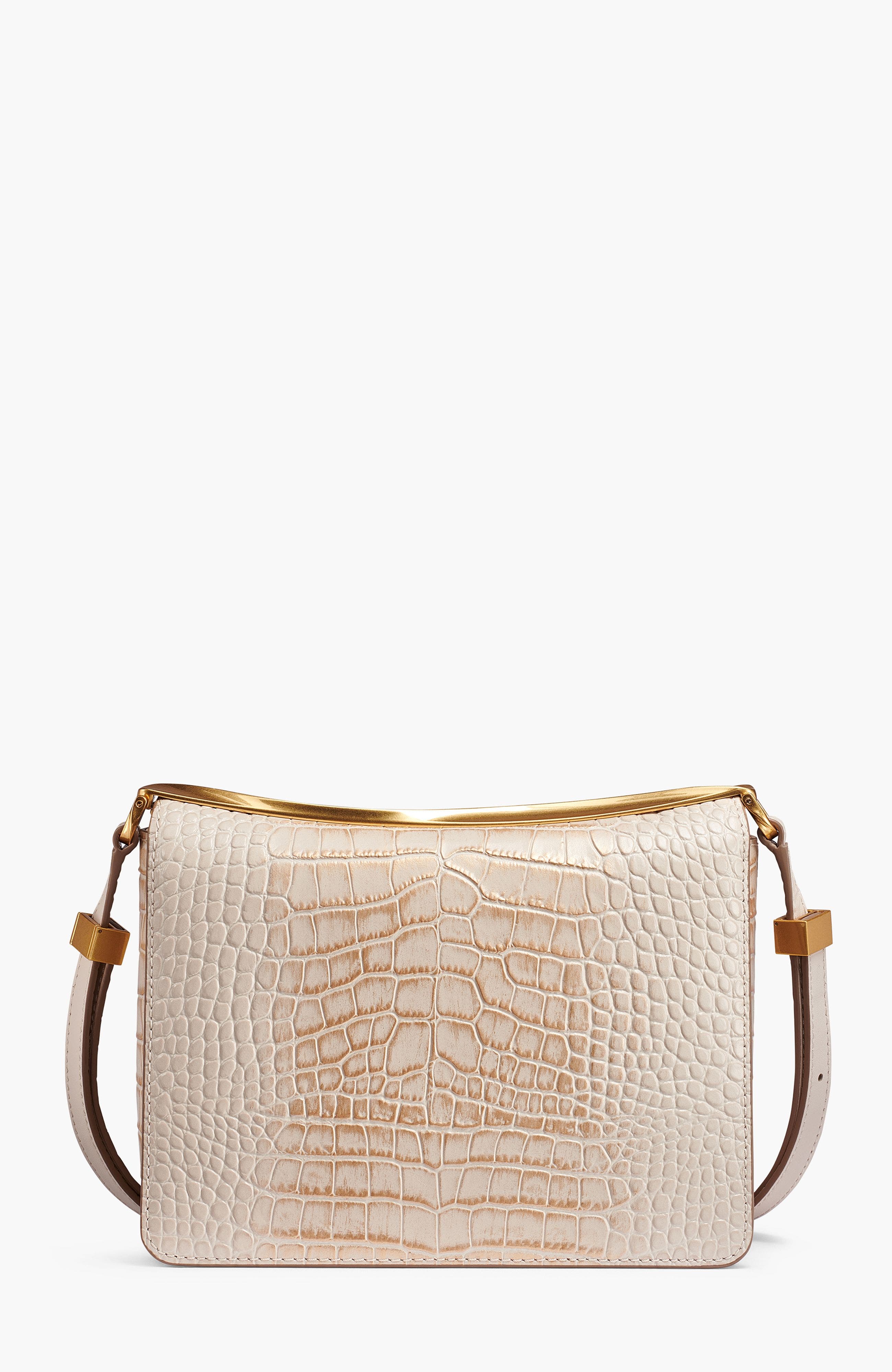 Jericho Shoulder Bag, Alternate, color, Sand Gold Crocodile