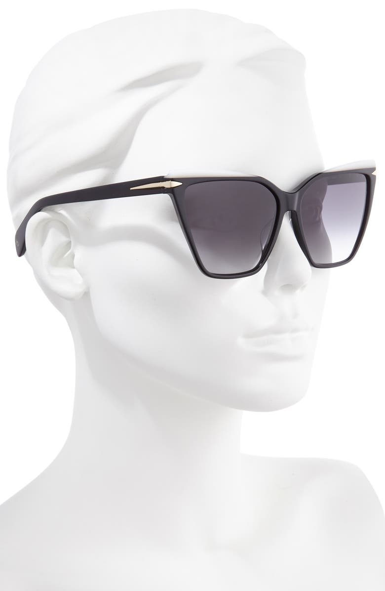 rag & bone 59mm Gradient Cat Eye Sunglasses, Alternate, color,
