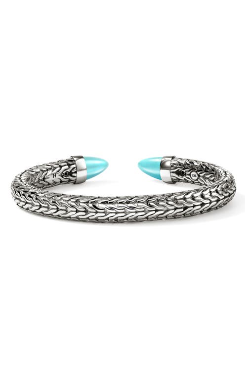 John Hardy Sterling Silver Turquoise Bracelet In Metallic