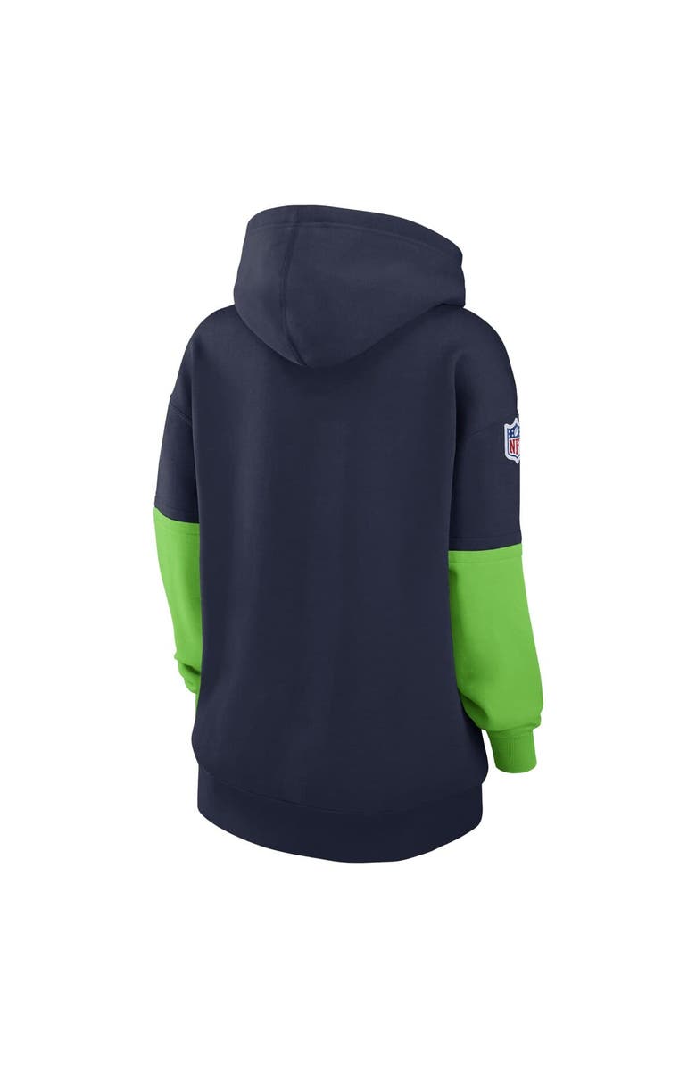 Nike Women's Nike College Navy Seattle Seahawks 2024 Sideline Essential Fleece Pullover Hoodie, Alternate, color, College Navy