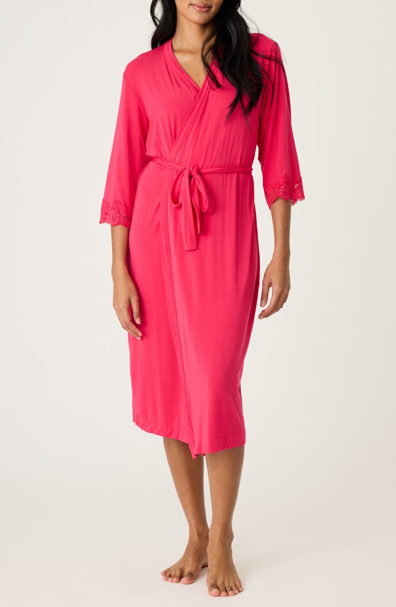 PJ Salvage Day Dreams Jersey Robe, Main, color, Ruby Red