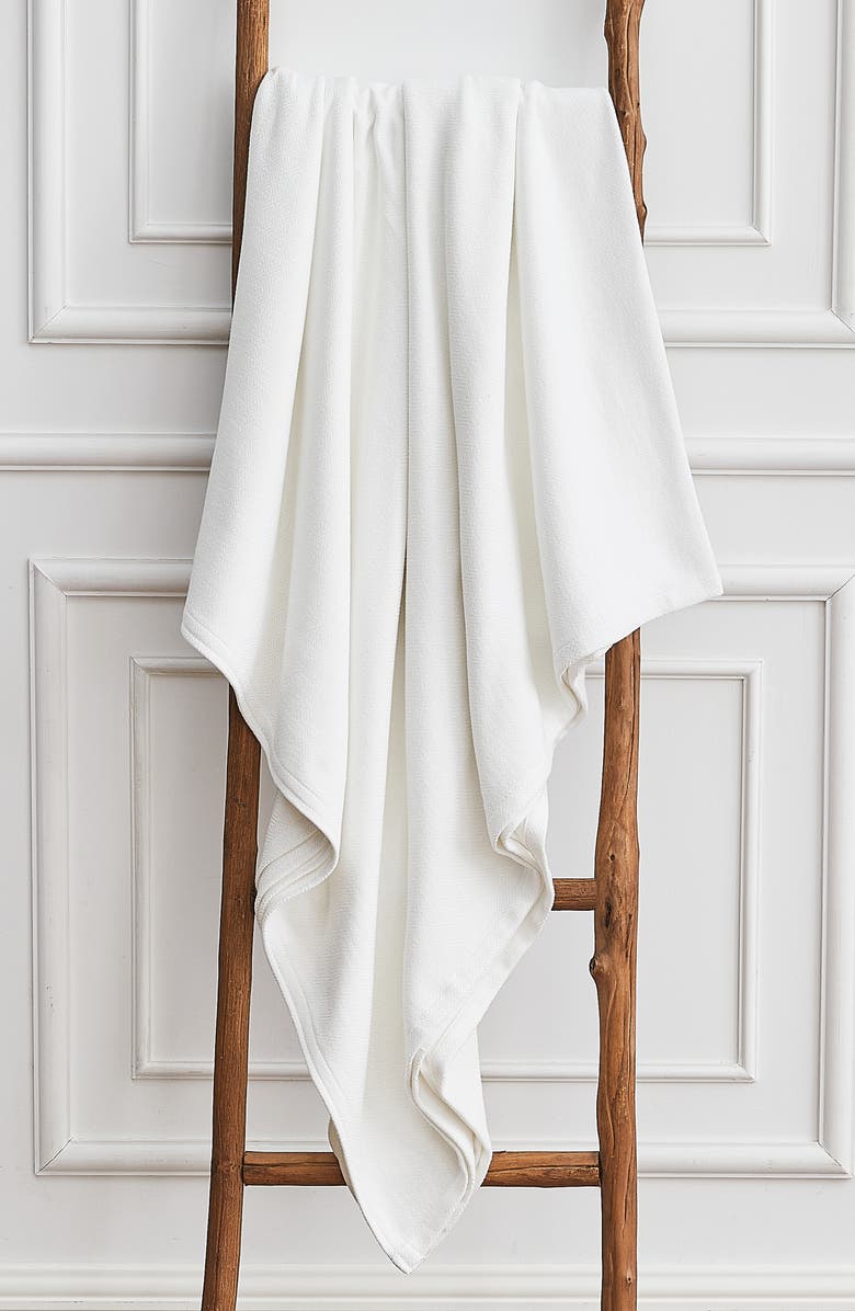 MELANGE HOME Diamond Throw Blanket, Alternate, color, White