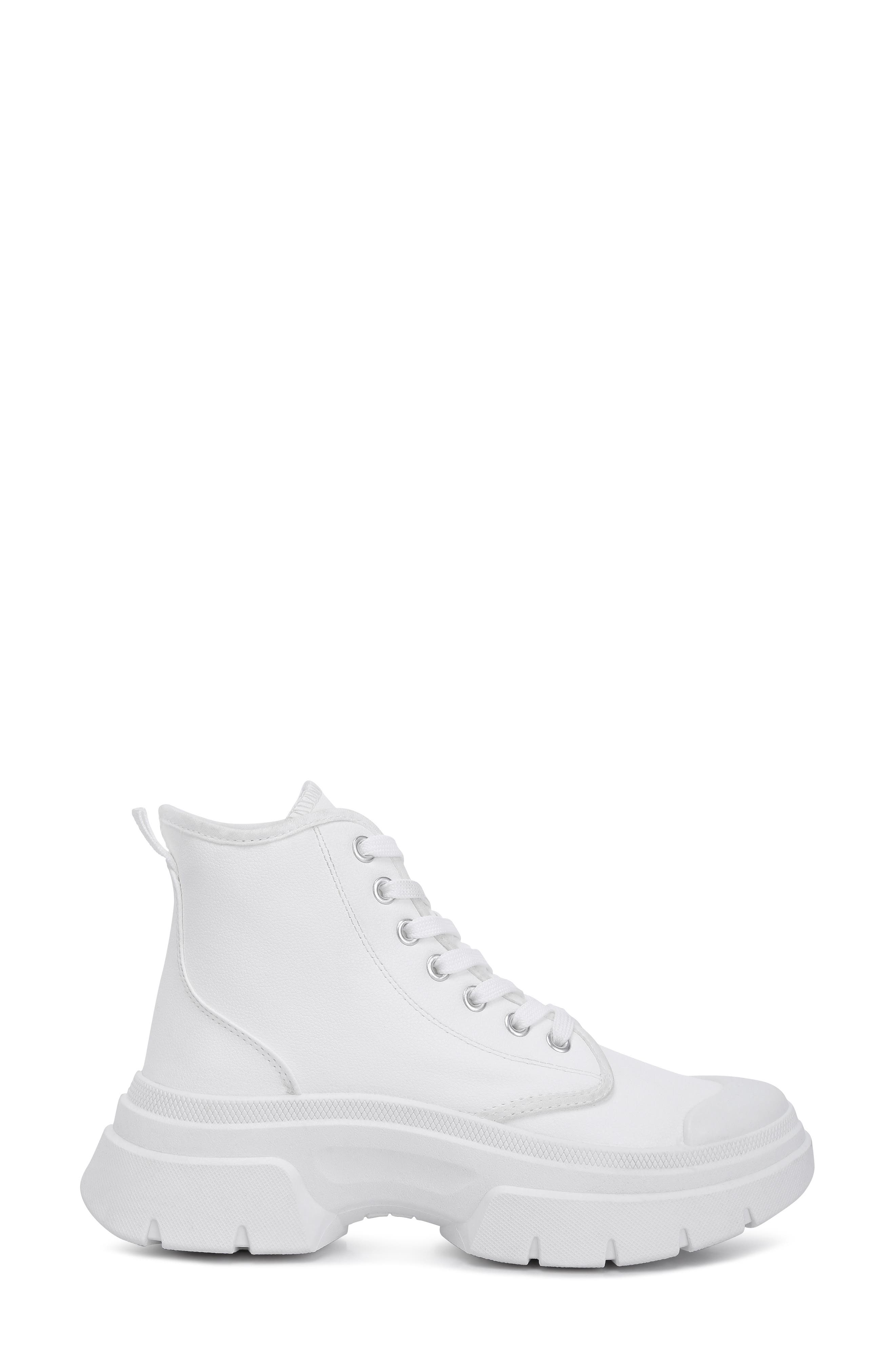 LONDON RAG Roxane Chunky Combat Boot, Alternate, color, White