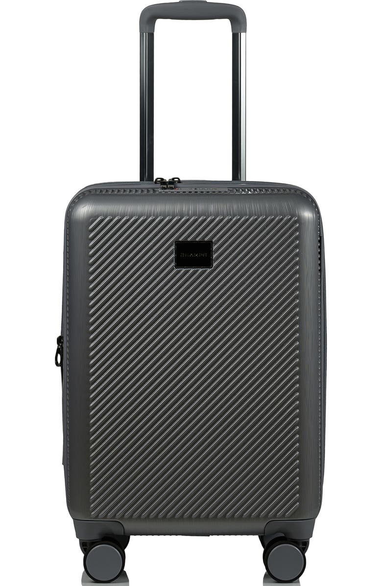 CHAMPS Iconic II Carry-On Hardside Suitcase, Main, color, Silver