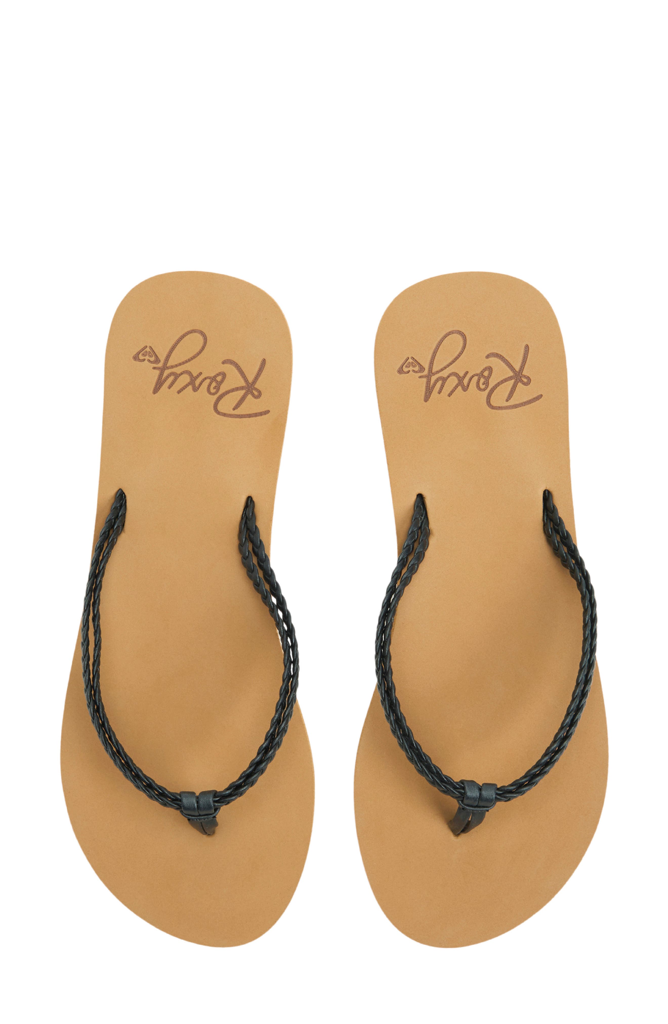 Roxy Costas Flip Flop, Alternate, color, Black