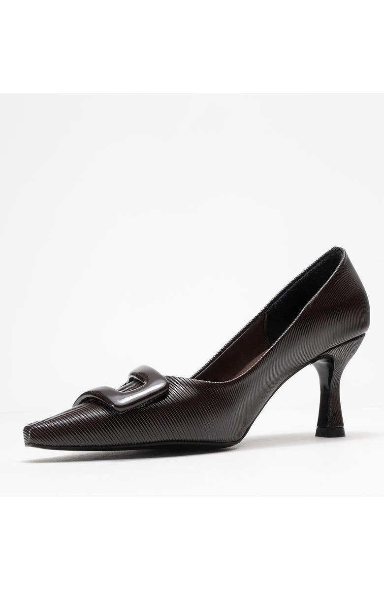 Prologue Shoes Astra Buckle Pointed Toe Pump, Alternate, color, Brown