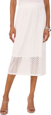 Vince Camuto Lace Midi Skirt