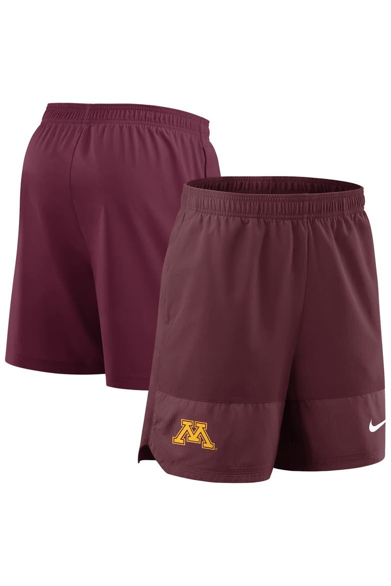 Men's Nike Maroon Minnesota Golden Gophers 2025 Sideline Performance Shorts, Main, color, Maroon