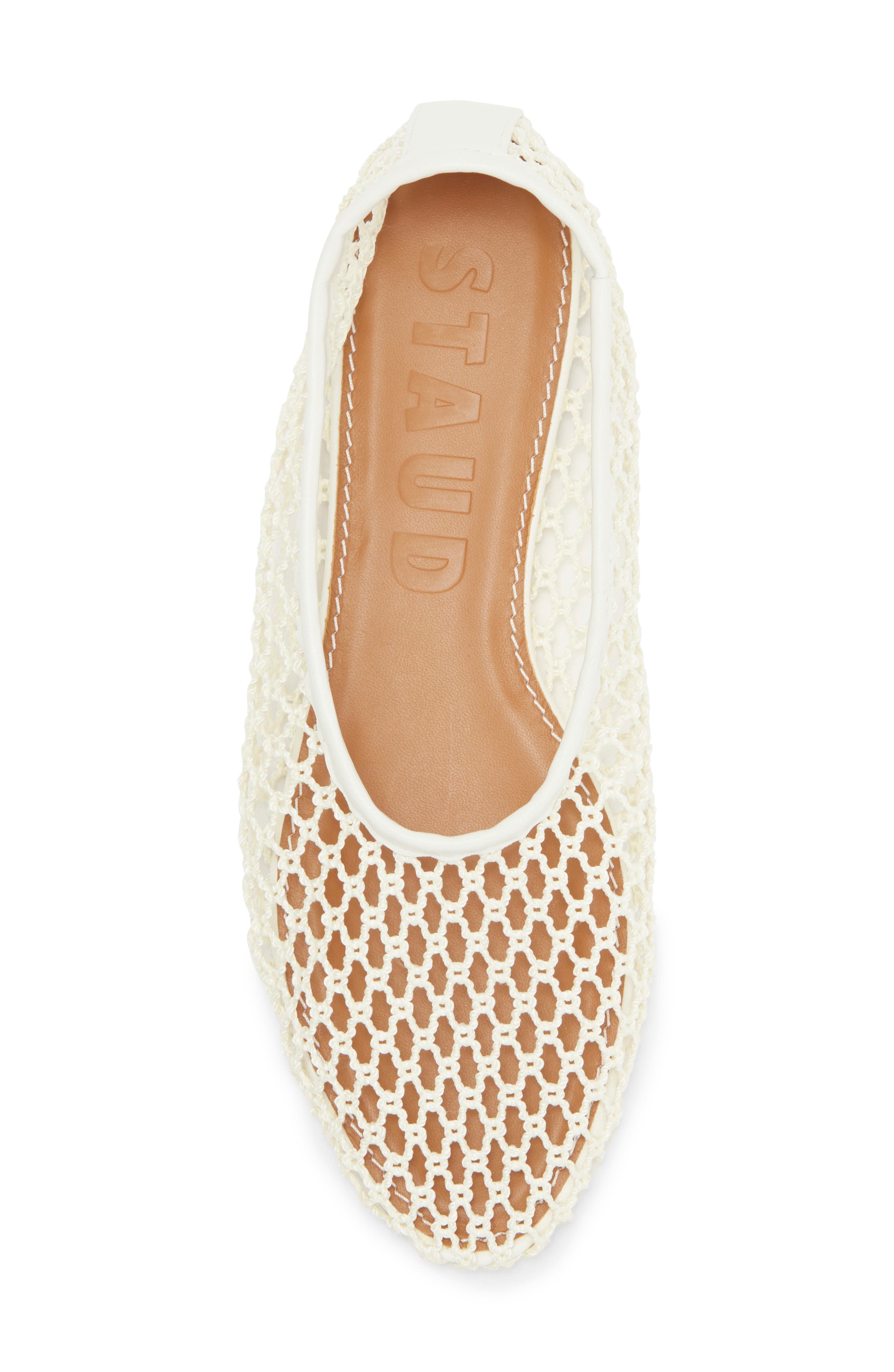 STAUD Alba Ballet Flat, Alternate, color, Paper Netting