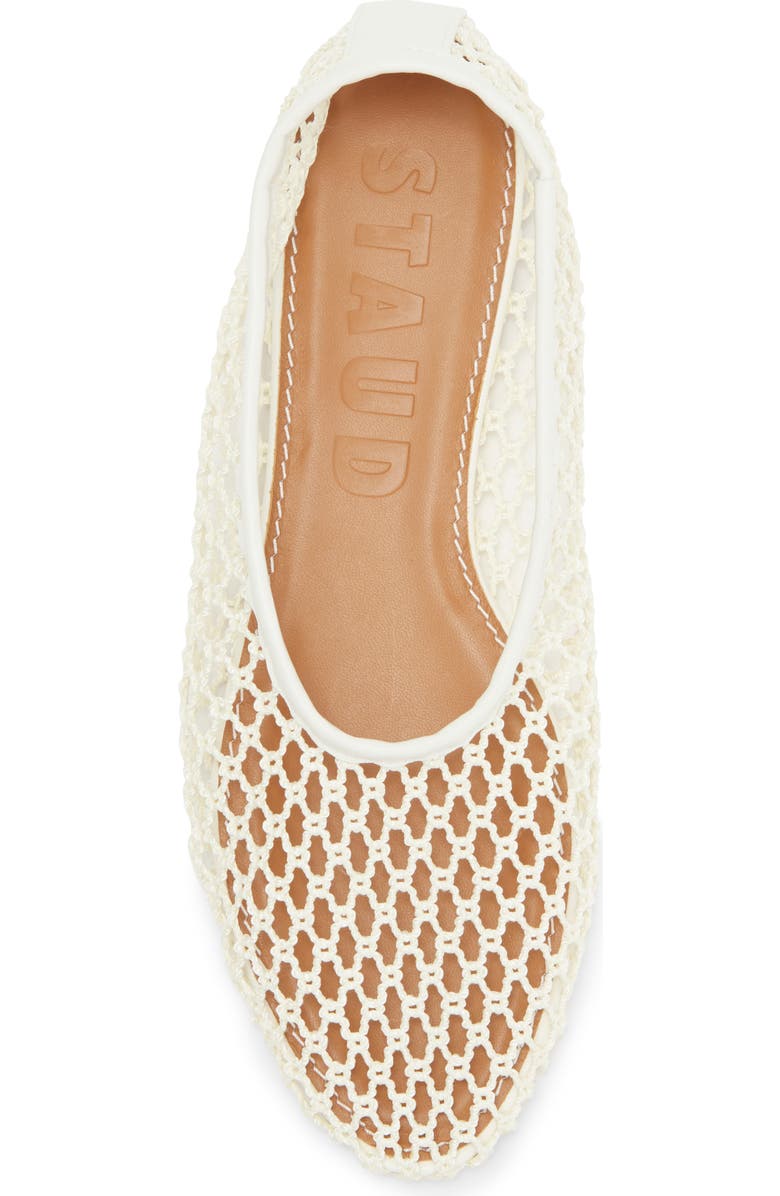 STAUD Alba Ballet Flat, Alternate, color, Paper Netting