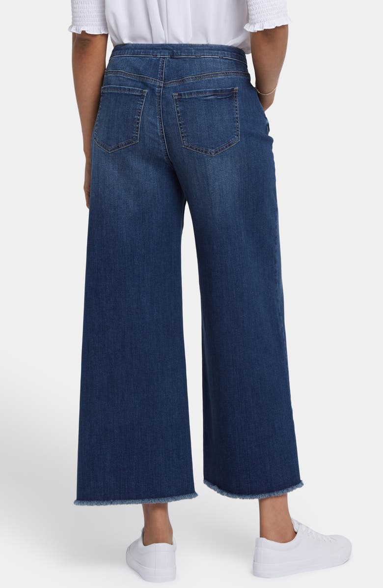 NYDJ Cindi Cool Embrace<sup>®</sup> Frayed Drawstring High Waist Ankle Relaxed Wide Leg Jeans, Alternate, color, Rio Rapids