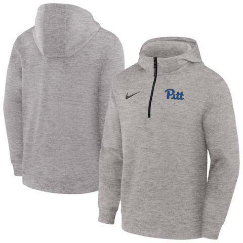 Men's Nike Gray Pitt Panthers Coaches Dri-FIT Half-Zip Hoodie
