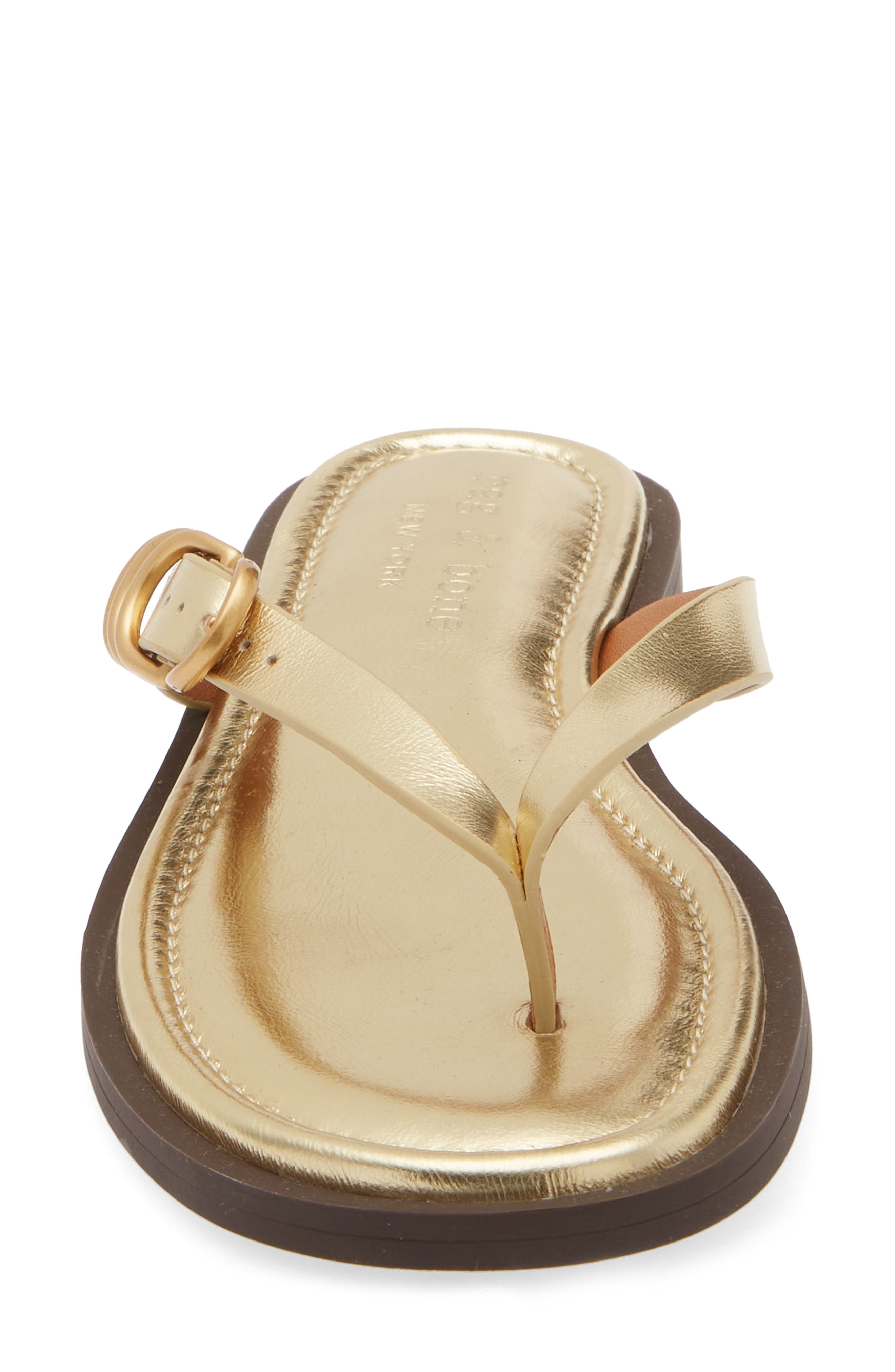 rag 
bone Gia Flip Flop, Alternate, color, Gold