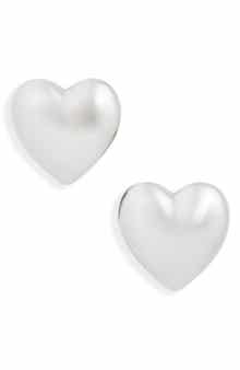 Puffy Heart Stud Earrings