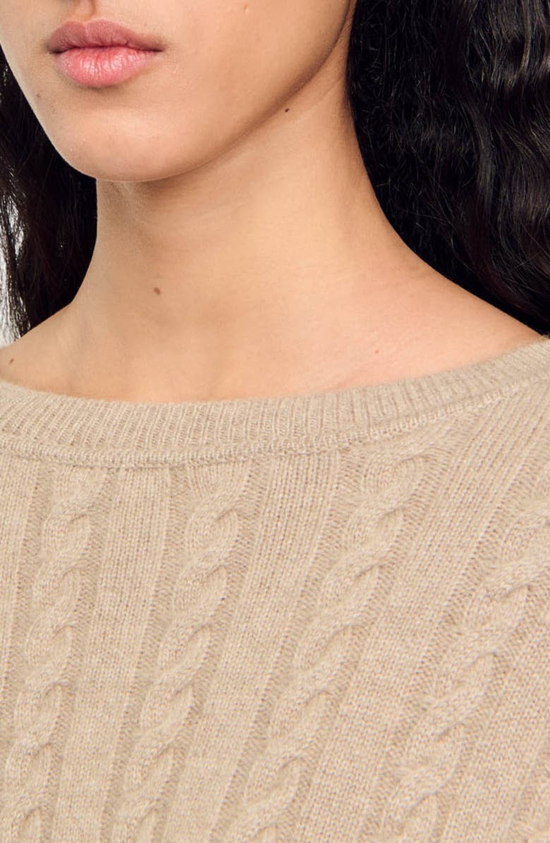 SANDRO Wool and cashmere sweater, Alternate, color, 