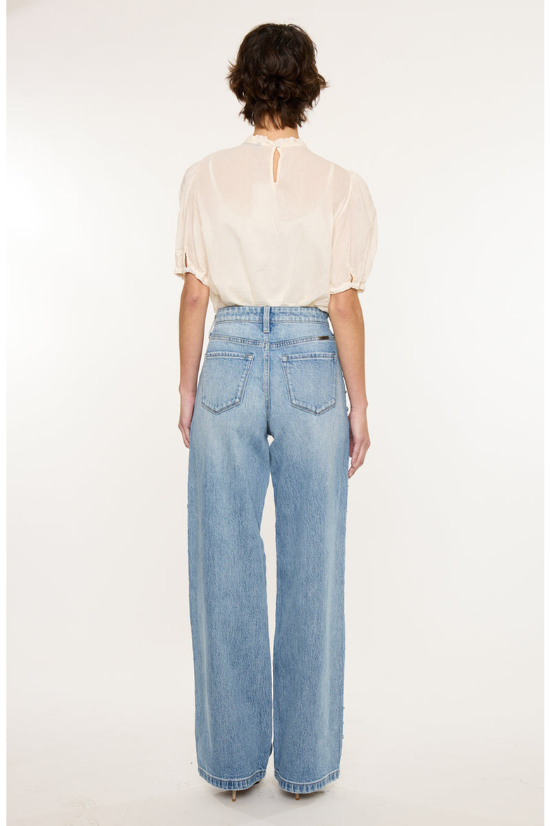 Gianna Low Slung Baggy Wide Jeans, Alternate, color, Medium Wash