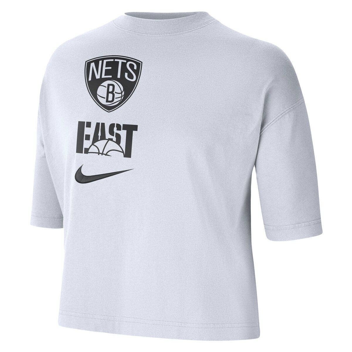 Women's Nike White Brooklyn Nets Essential Boxy T-Shirt - image 2