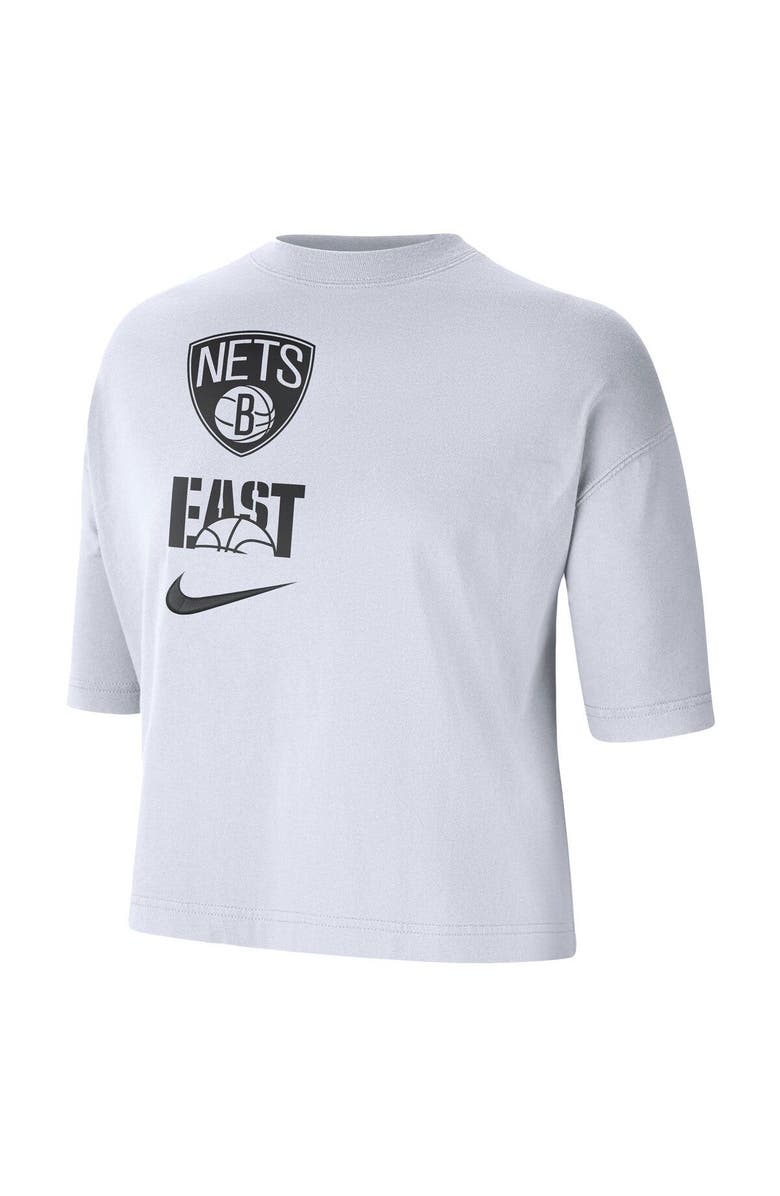 Nike Women's Nike White Brooklyn Nets Essential Boxy T-Shirt, Alternate, color, White