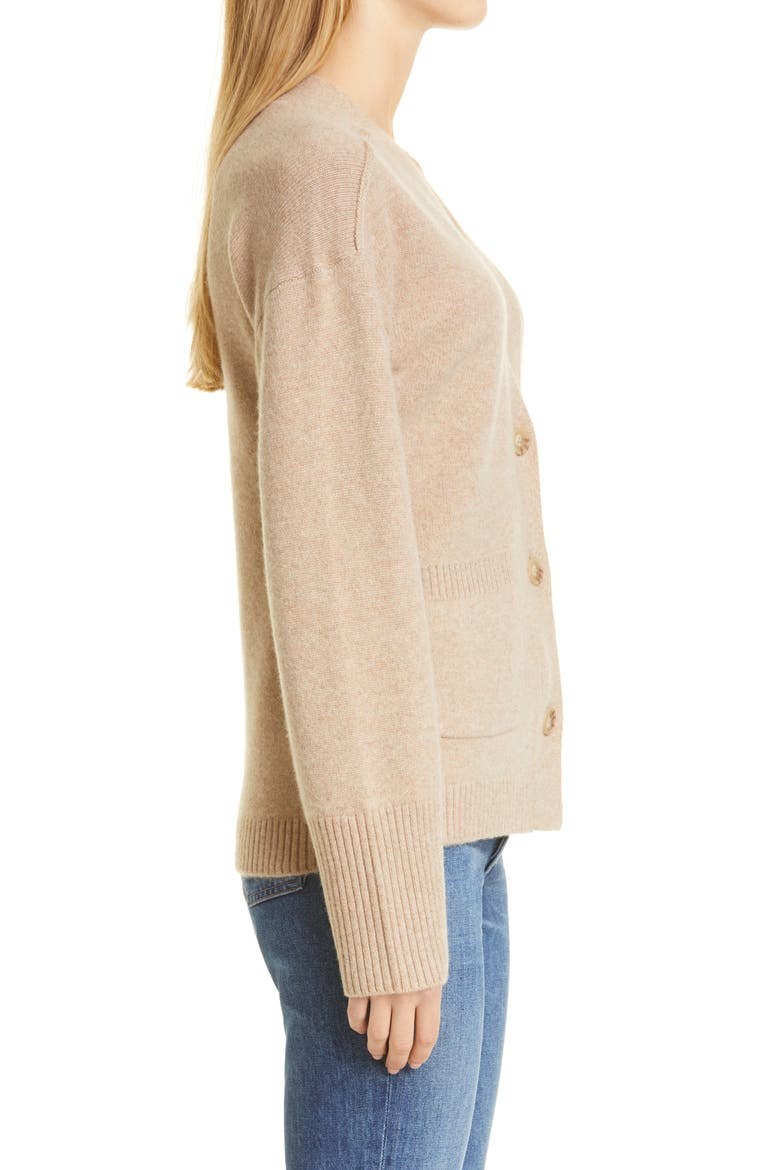 Cashmere Blend Cardigan, Alternate, color, TAN CAMEL DARK HEATHER