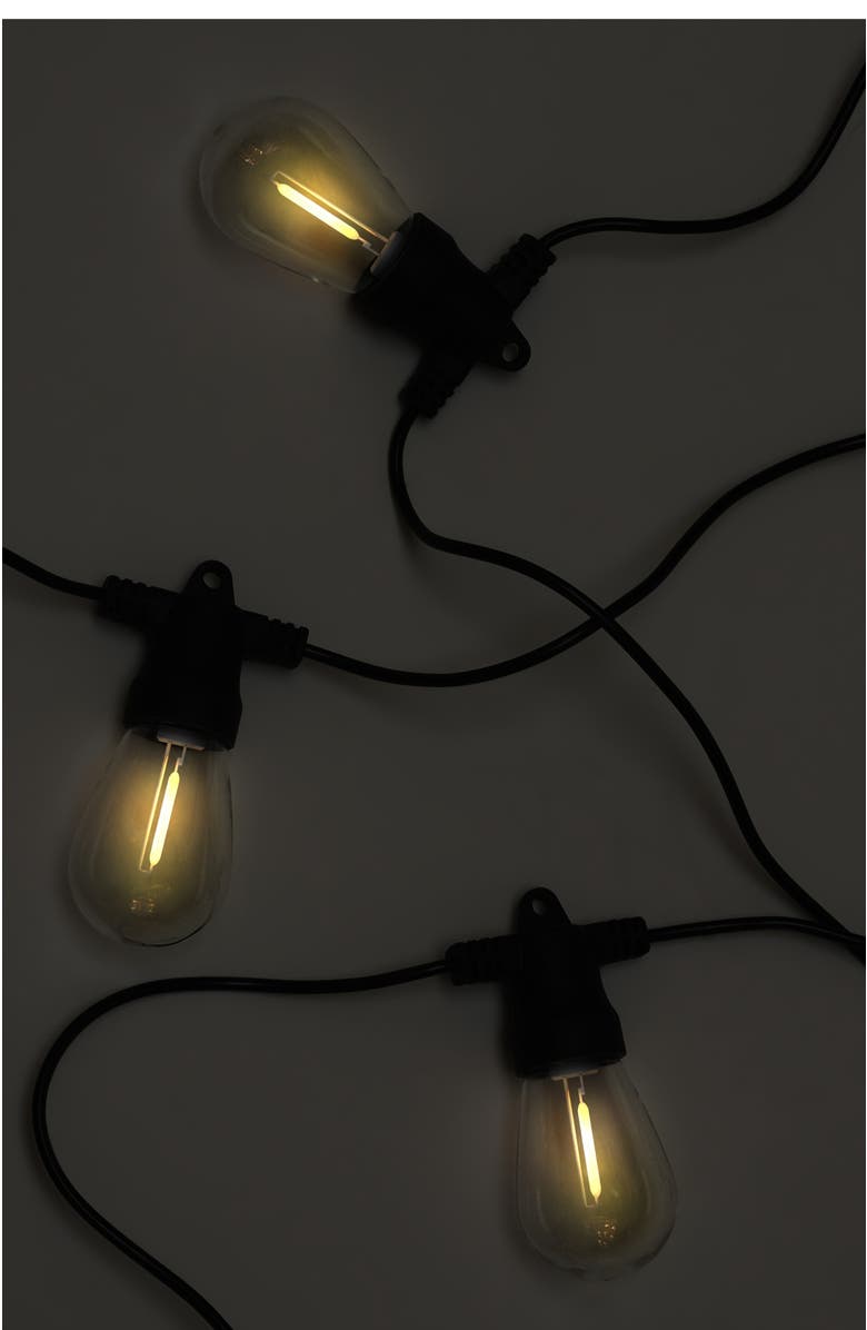 Brightech 104 ft, 32-light Solar-Powered and Heavy Duty LED Outdoor String Lights, Weatherproof and Shatterproof Bulbs, Alternate, color, 