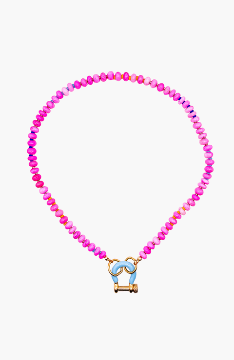 Maui Pink Opal Gold Plated Necklace