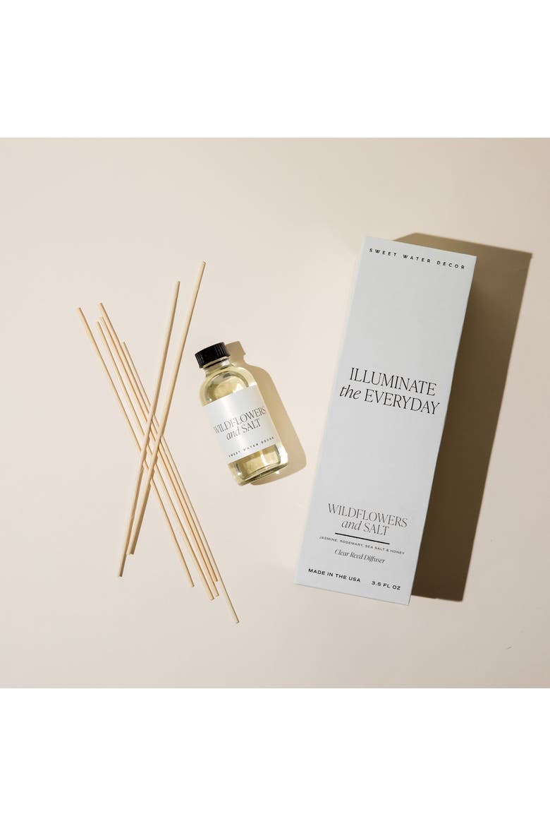 Clear Glass Reed Diffuser - Spa Scents, Alternate, color, Wildflowers & Salt