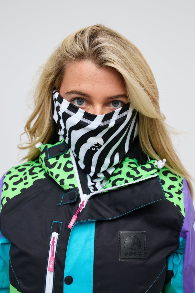 Neckwarmer - Hotel California Zebra Print, Alternate, color, Black and white zebra pattern