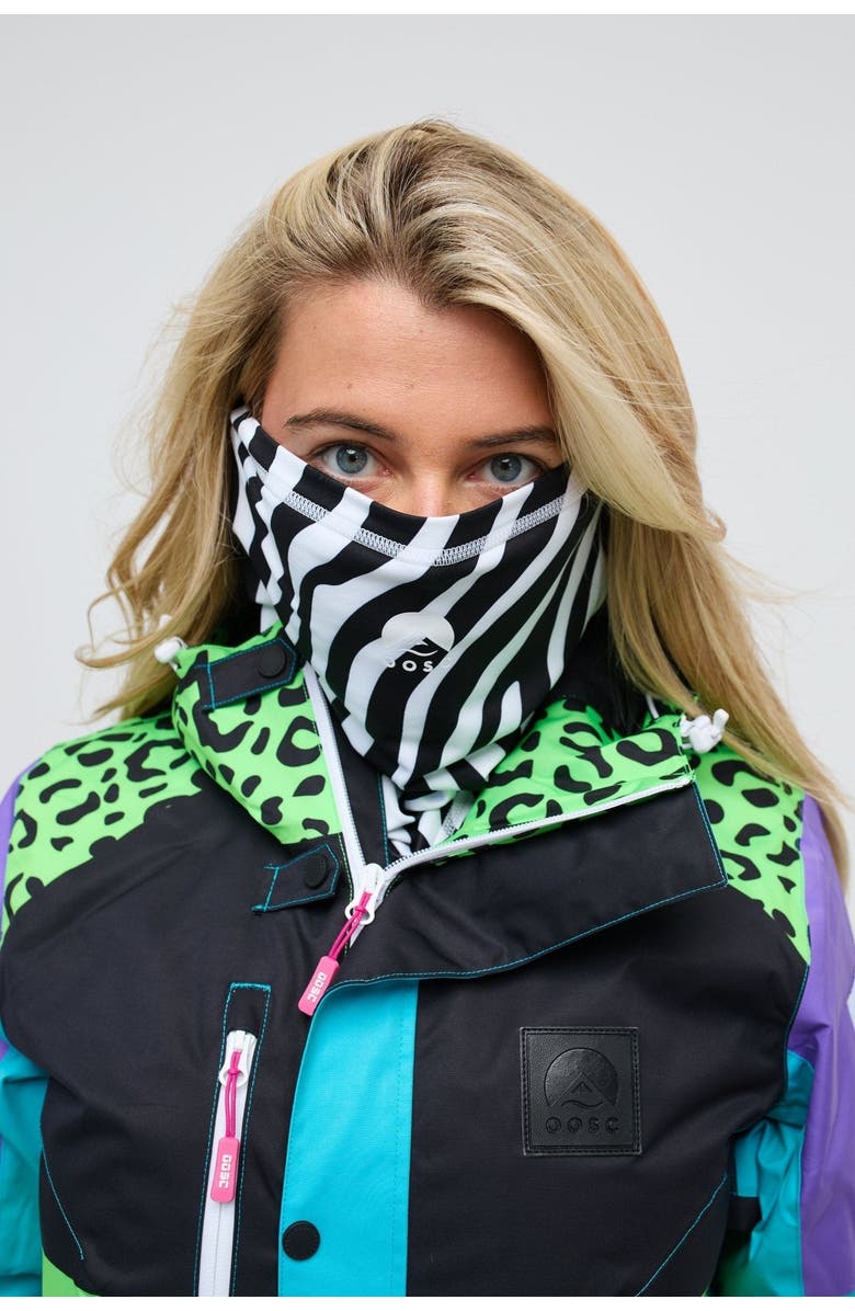 OOSC Neckwarmer - Hotel California Zebra Print, Alternate, color, Black And White Zebra Pattern