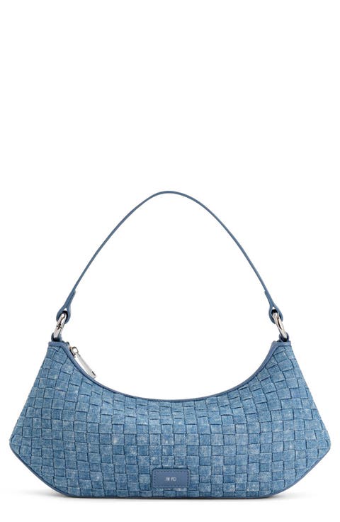 Lily Woven Denim Shoulder Bag