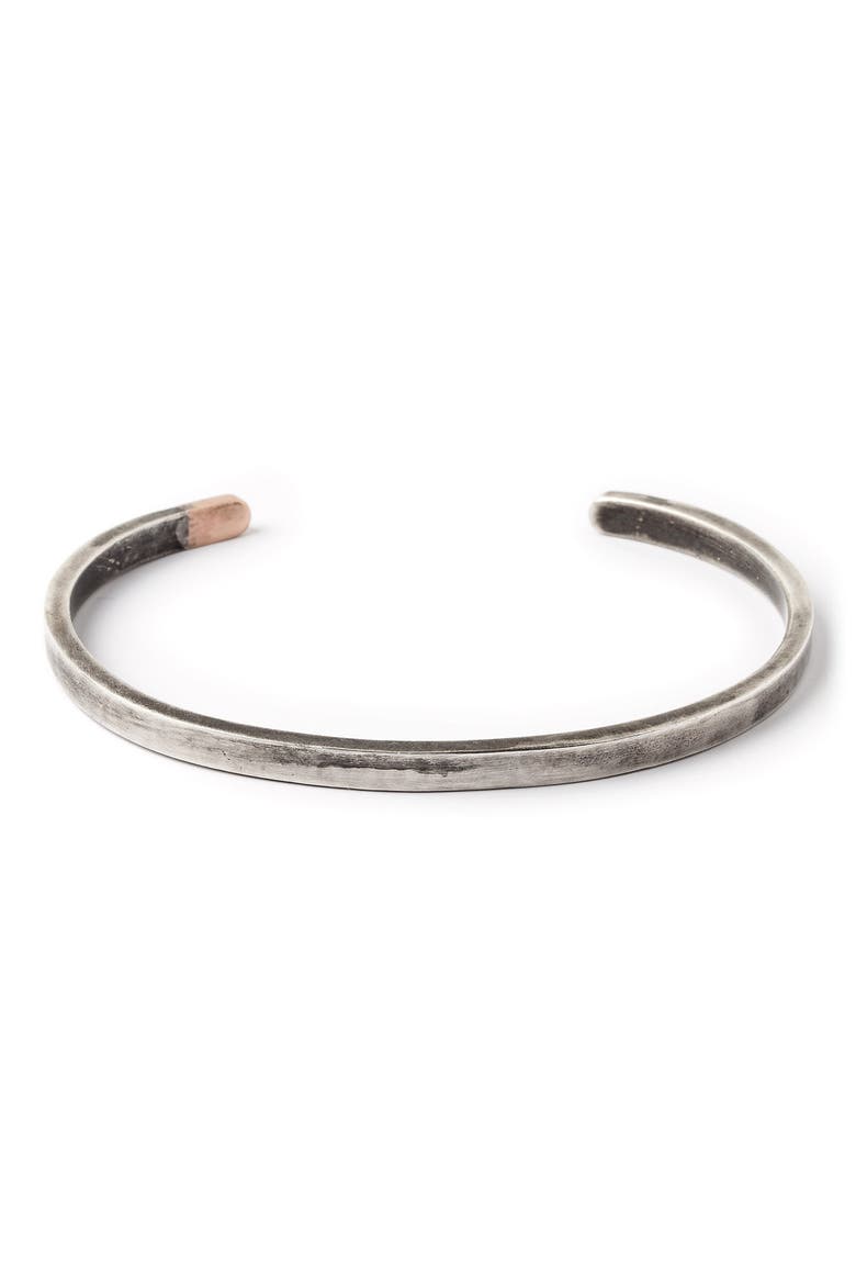 Thin Cuff Bracelet, Main, color, SILVER/ ROSE
