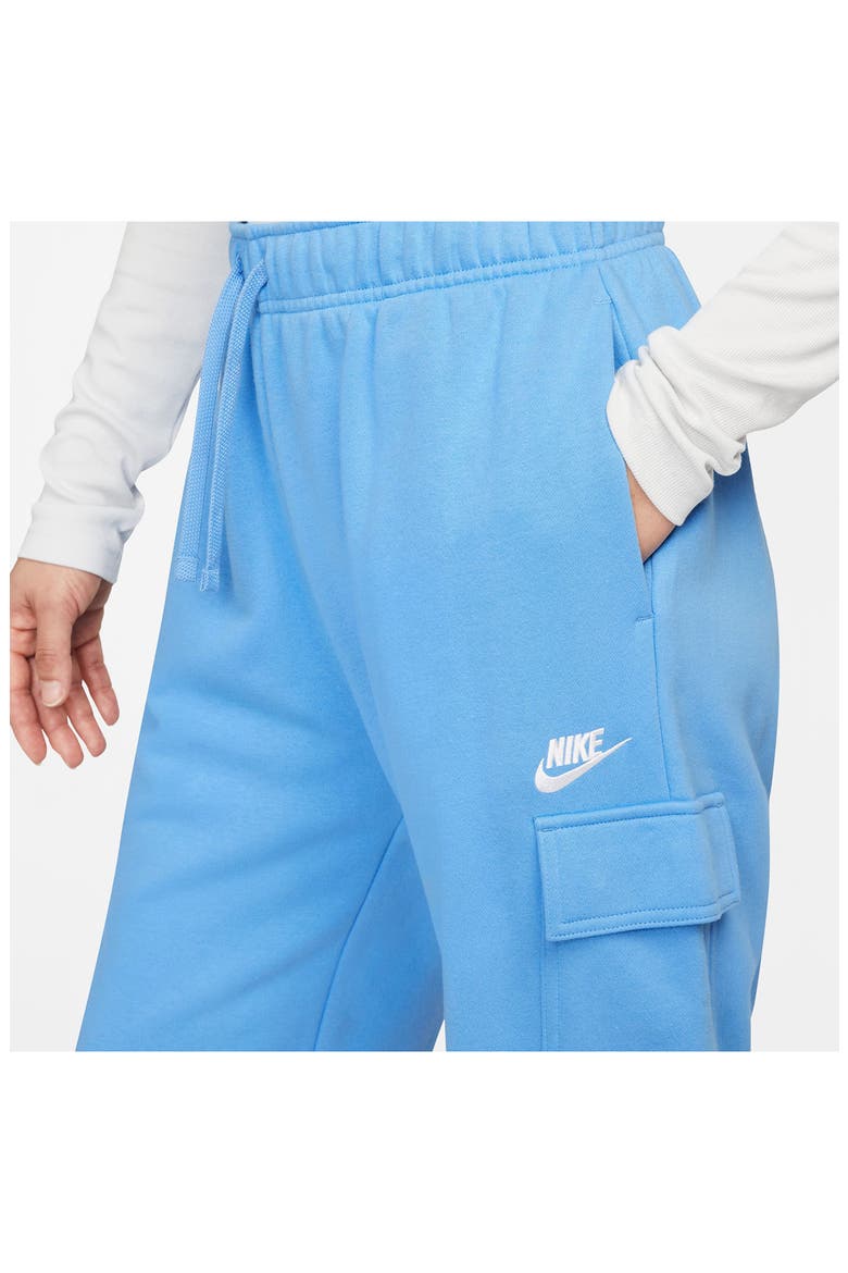 Oversize Fleece Cargo Sweatpants, Alternate, color, 412UNIVERSITY BLUE/ WHITE